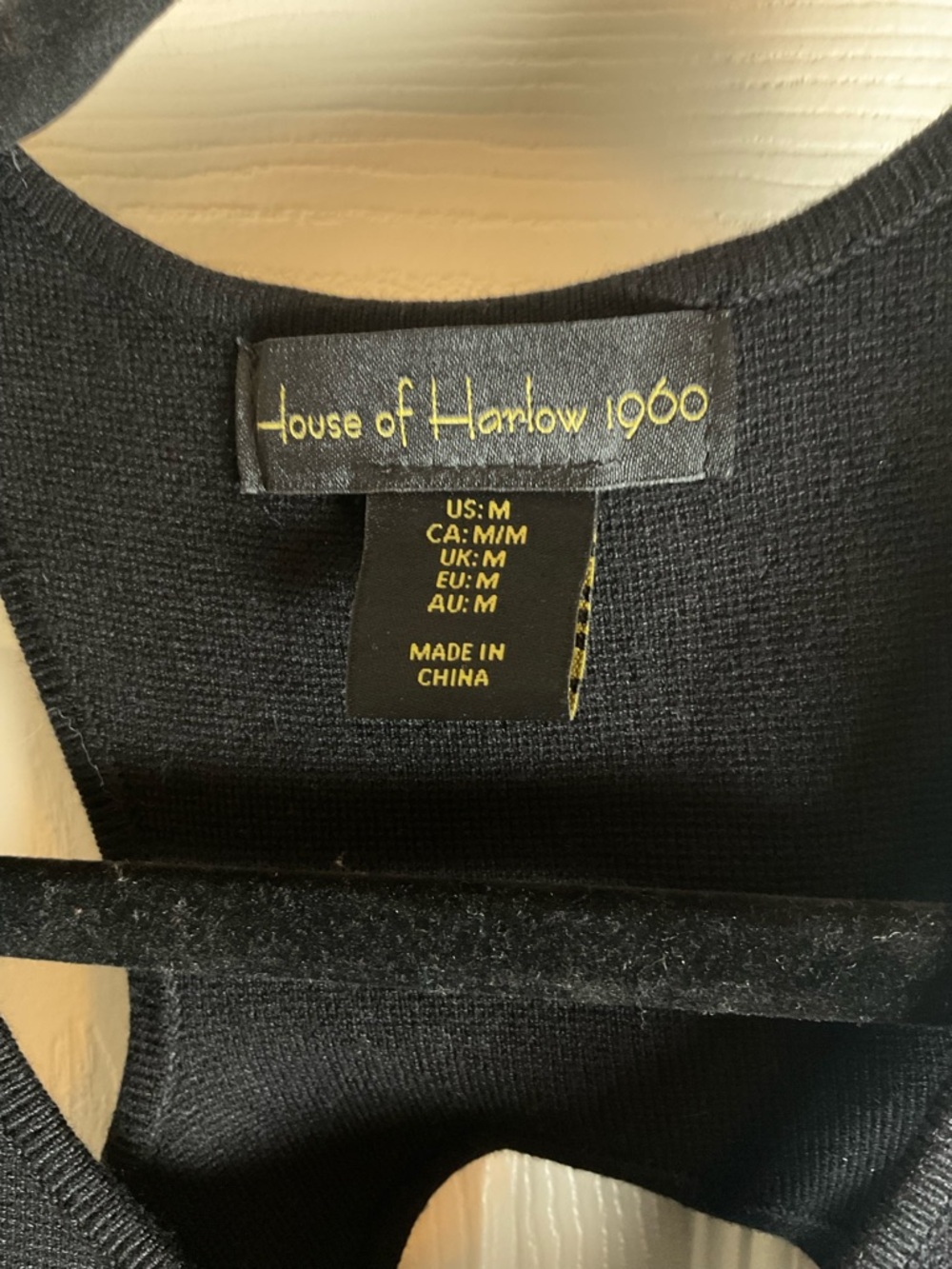 House of Harlow 1960 Black Ribbed Knit Halter Midi Dress Open Back Size M - Picture 5 of 9